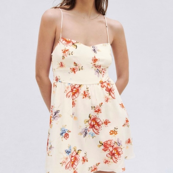 Zara linen blend corset style mini dress NEW - Picture 2 of 7